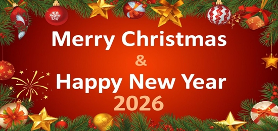Merry Christmas and Happy New Year 2026!